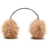 image:imageSteve Madden Womens Faux Fur Earmuff With Faux Snakeskin BandTan