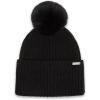 image:imageSteve Madden Womens Wide Cuff Beanie with PomBlack