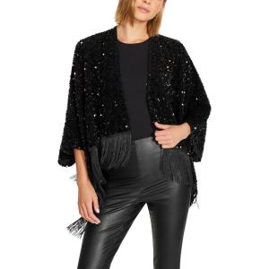 image:imageSTEVE MADDEN SEQUIN FRINGE CROP RUANABlack