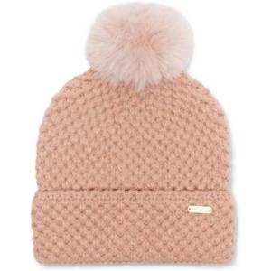 image:imageSTEVE MADDEN Waffle Knit Beanie with POM Blush