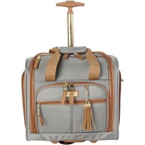 image:imageSteve Madden Designer 15 Inch Carry on Suitcase Small Weekender Overnight Business Travel Luggage Lightweight 2 Rolling Spinner Wheels Under Seat Bag for Women Shadow PurpleHarlo Gray