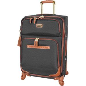 image:imageSteve Madden Designer Luggage Collection  Expandable 24 Inch Softside Bag  Durable Midsized Lightweight Checked Suitcase with 4Rolling Spinner Wheels Global BlackGlobal Black