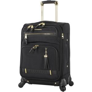 image:imageSteve Madden Designer Luggage Collection  Lightweight Softside Expandable Suitcase for Men amp Women  Durable 20 Inch Carry On Bag with 4Rolling Spinner Wheels 20in Global BlackPeekaboo Black