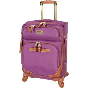 image:imageSteve Madden Designer Luggage Collection  Lightweight Softside Expandable Suitcase for Men amp Women  Durable 20 Inch Carry On Bag with 4Rolling Spinner Wheels 20in Global BlackGlobal Purple