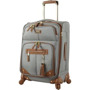 image:imageSteve Madden Designer Luggage Collection  Lightweight Softside Expandable Suitcase for Men amp Women  Durable 20 Inch Carry On Bag with 4Rolling Spinner Wheels 20in Global BlackHarlo Gray