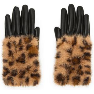 image:imageSteve Madden Womens Steve Madden Faux Fur GloveBlack Leopard
