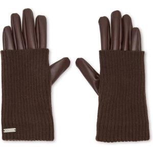 image:imageSteve Madden Womens Steve Madden Faux Leather Cinched Opera GloveBrown