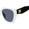 image:imageSTEVE MADDEN Womens Female Sunglasses Style Grae Cat Eye WhiteBlackSolid Smoke 54mm 20mmWhite Ivory Pearl