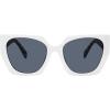 image:imageSTEVE MADDEN Womens Female Sunglasses Style Grae Cat Eye WhiteBlackSolid Smoke 54mm 20mmWhite Ivory Pearl