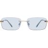 image:imageSteve Madden Womens Caden SunglassesShiny GoldSolid Blue