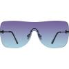 image:imageSteve Madden Womens Female Sunglasses Style Bentley ShieldShiny GoldCrystal BlueBlue Gradient