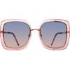 image:imageSteve Madden Womens Female Sunglasses Style Rosalie SquareCrystal PeachBlue Gradient