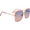 image:imageSteve Madden Womens Female Sunglasses Style Rosalie SquareCrystal PeachBlue Gradient