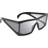 image:imageSteve Madden Womens Jagger SunglassesBlackGlitterSolid SmokeSilver Mirrored