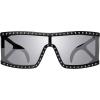 image:imageSteve Madden Womens Jagger SunglassesBlackGlitterSolid SmokeSilver Mirrored
