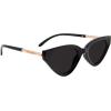 image:imageSteve Madden Womens Kamie SunglassesBlackGoldSolid Smoke