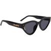 image:imageSteve Madden Womens Koko Cat Eye Sunglasses SunglassesBlackSolid Smoke