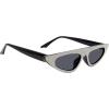 image:imageSteve Madden Womens Lizo Cat Eye Sunglasses SunglassesBlackGlitterSolid Smoke