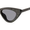 image:imageSteve Madden Womens Lopez Cat Eye Sunglasses SunglassesBlackSilverSolid Smoke