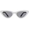 image:imageSteve Madden Womens Lopez Cat Eye Sunglasses SunglassesWhiteSilverSolid Brown