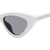 image:imageSteve Madden Womens Lopez Cat Eye Sunglasses SunglassesWhiteSilverSolid Brown