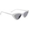 image:imageSteve Madden Womens Lopez Cat Eye Sunglasses SunglassesWhiteSilverSolid Brown