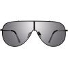 image:imageSteve Madden womens Female Sunglasses Style Maxwell Shield SunglassesShiny BlackSolid SmokeSilver Logo Mirrored
