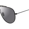 image:imageSteve Madden womens Female Sunglasses Style Maxwell Shield SunglassesShiny BlackSolid SmokeSilver Logo Mirrored