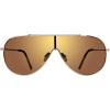 image:imageSteve Madden womens Female Sunglasses Style Maxwell Shield SunglassesShiny GoldSolid BrownGold Logo Mirror