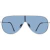 image:imageSteve Madden womens Female Sunglasses Style Maxwell Shield SunglassesShiny WhiteSolid BlueBlue Logo Mirror