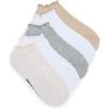 image:imageSteve Madden Womens 5pk Ruffle Cuff Solid Low Cut HcOatmeal Heather