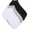 image:imageSteve Madden Womens 5pk Ruffle Cuff Solid Low Cut HcWhite  Grey  Black