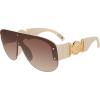 image:imageSteve Madden Womens Female Sunglasses Style Patrix Wrap WhiteBrown Gradient 149mm 18mm