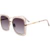 image:imageSteve Madden Womens Female Sunglasses Style Rosalie SquareCrystal GreySmoke Gradient