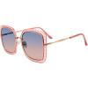 image:imageSteve Madden Womens Female Sunglasses Style Rosalie SquareCrystal PeachBlue Gradient