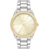 image:imageSteve Madden Womens Genuine Crystal Accented Bracelet WatchTwoToneChampagne