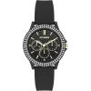 image:imageSteve Madden Womens Genuine Crystal Accented Silicone Strap WatchBlack
