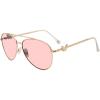 image:imageSteve Madden Womens Harlee SunglassesShiny GoldSolid Plum