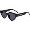 image:imageSteve Madden Womens Koko Cat Eye Sunglasses SunglassesBlackSolid Smoke