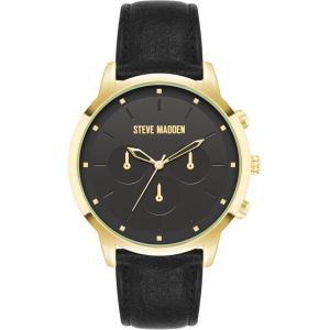 image:imageSteve Madden Mens Strap WatchBlackGold