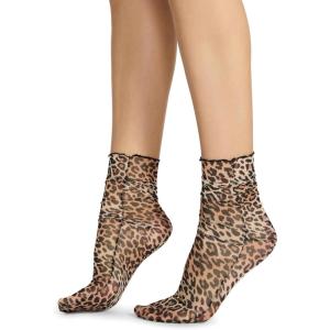 image:imageSteve Madden Womens 1Pk Leopard Photo Real Tulle Shortie Crew Natural 911
