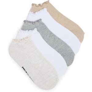 image:imageSteve Madden Womens 5pk Ruffle Cuff Solid Low Cut HcOatmeal Heather