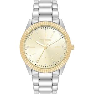 image:imageSteve Madden Womens Genuine Crystal Accented Bracelet WatchTwoToneChampagne