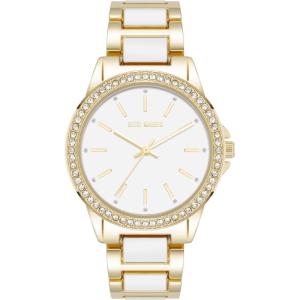 image:imageSteve Madden Womens Genuine Crystal Accented Bracelet WatchWhiteGold