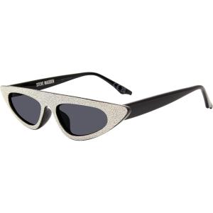 image:imageSteve Madden Womens Lizo Cat Eye Sunglasses SunglassesBlackGlitterSolid Smoke