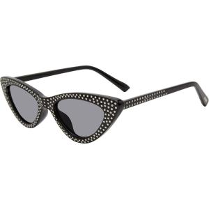image:imageSteve Madden Womens Lopez Cat Eye Sunglasses SunglassesBlackSilverSolid Smoke
