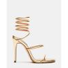 image:imageSteve Madden Womens Exotica Ankle Wrap Stiletto Dress SandalGold Leather