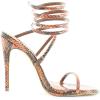 image:imageSteve Madden Womens Exotica Ankle Wrap Stiletto Dress SandalOrange Snake