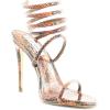 image:imageSteve Madden Womens Exotica Ankle Wrap Stiletto Dress SandalOrange Snake