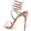 image:imageSteve Madden Womens Exotica Ankle Wrap Stiletto Dress SandalOrange Snake